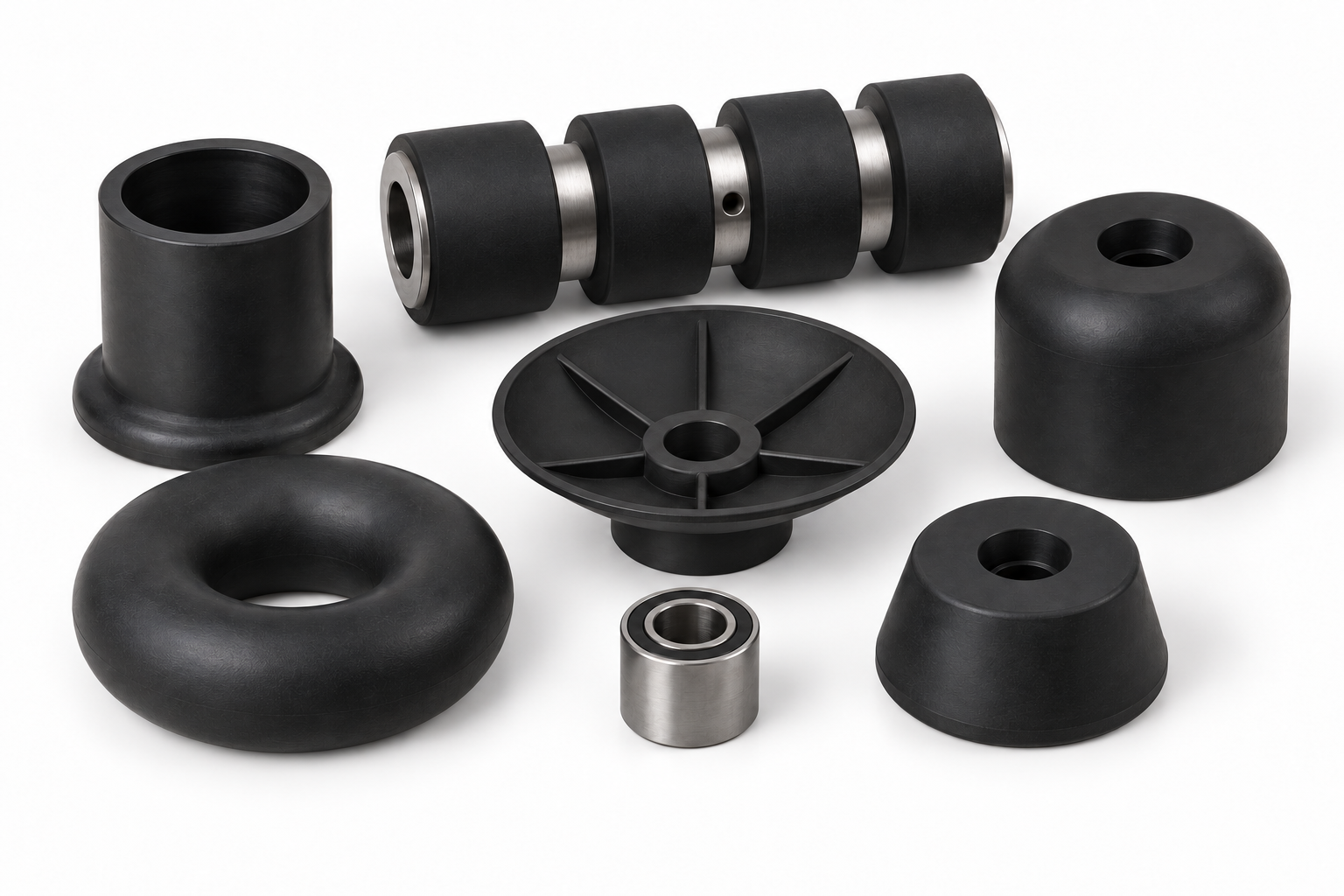 Rubber and rubber-to-metal products